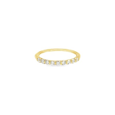 Alliance en or jaune et diamants